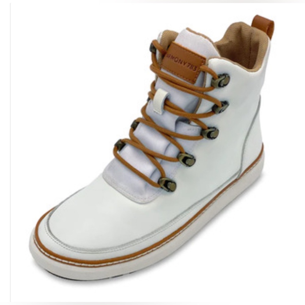 Harmony 783 White and Tan High-Top Grounding Sneakers